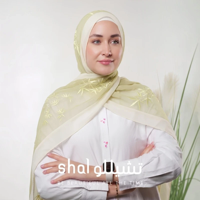 شال دانتيل فيكتوريا نسائي – نقشة أوراق