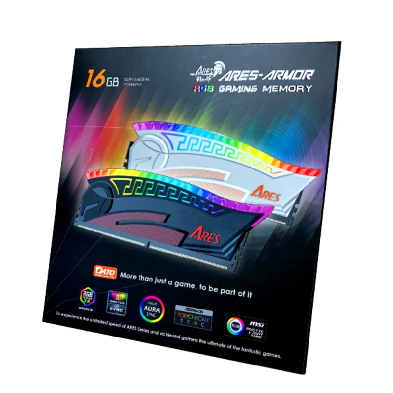 رام DATO ARES ARMOR RGB – طقم 16 غيغابايت DDR4 3600MHz