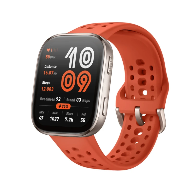 ساعة ذكية Amazfit Bip 6 – شاشة AMOLED ‏1.97 بوصة أحمر مرجاني
