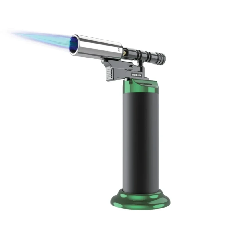 ولاعة غاز Green Lion Jet Flame Pro – لهب قابل للتعديل أسود
