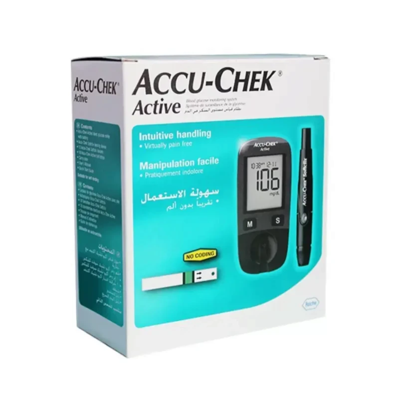 جهاز قياس السكر Accu-Chek Active – شاشة رقمية