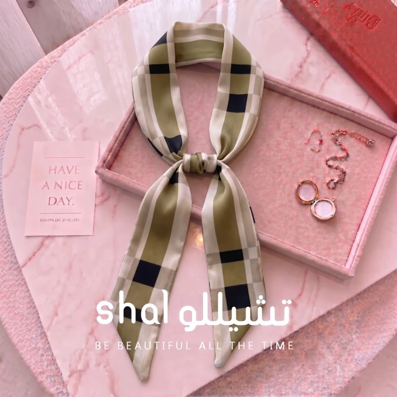 فولار ساتان نسائي منقوش