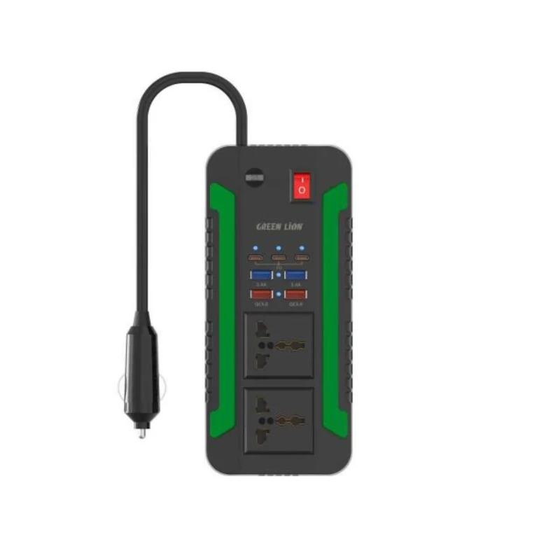محول كهرباء سيارة Green Lion Spark 300 – قدرة حتى 300 واط