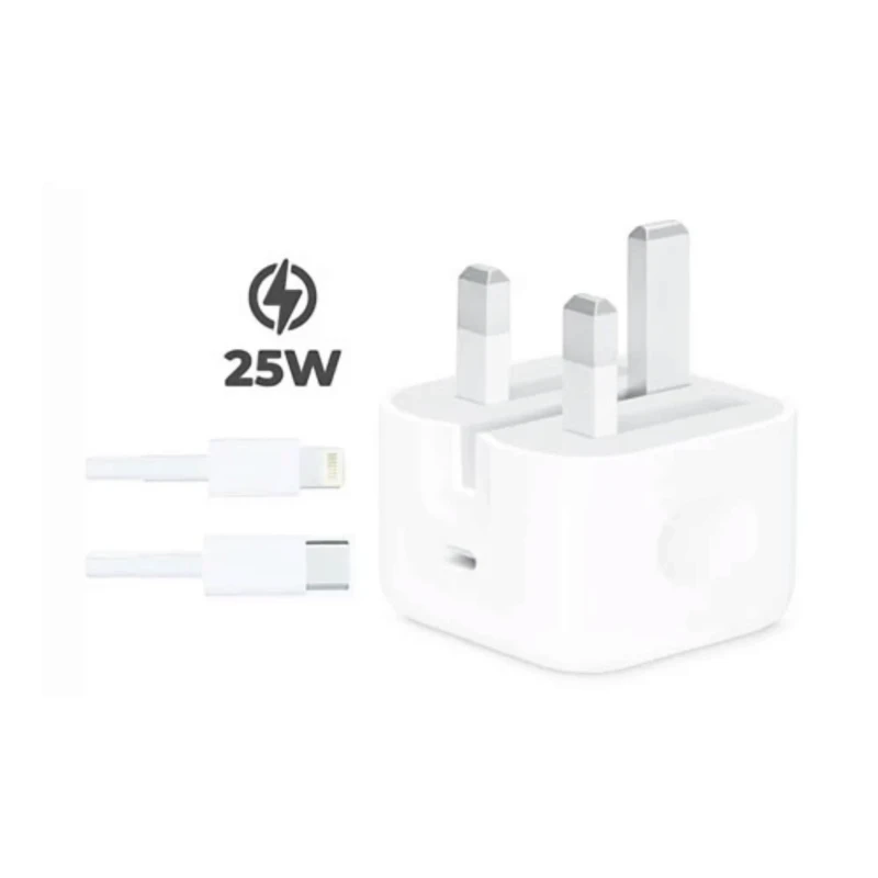 شاحن USB-C بقدرة 25 واط مع كابل Lightning
