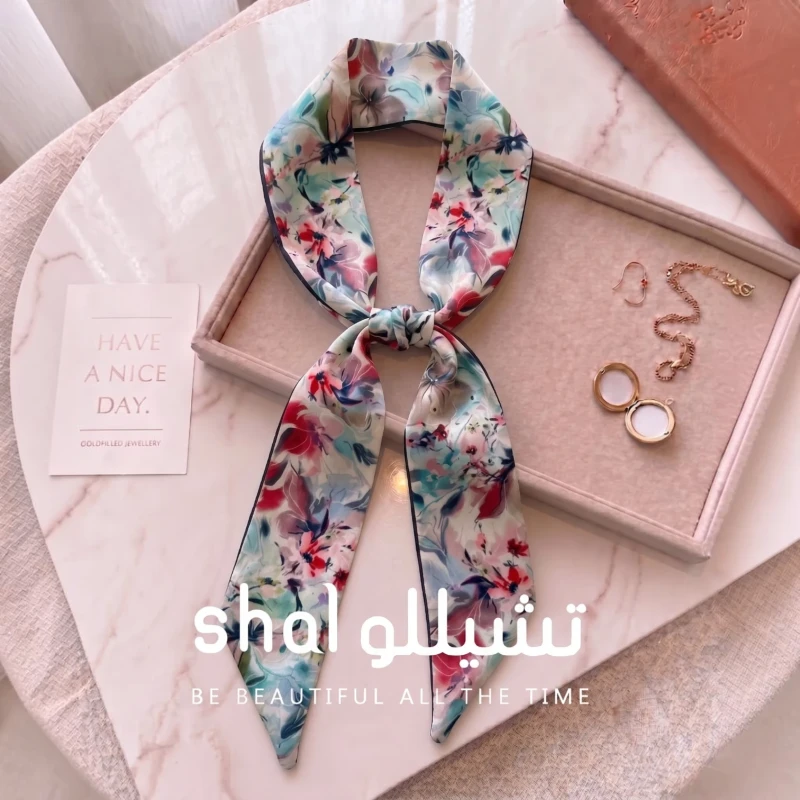 فولار ساتان نسائي منقوش