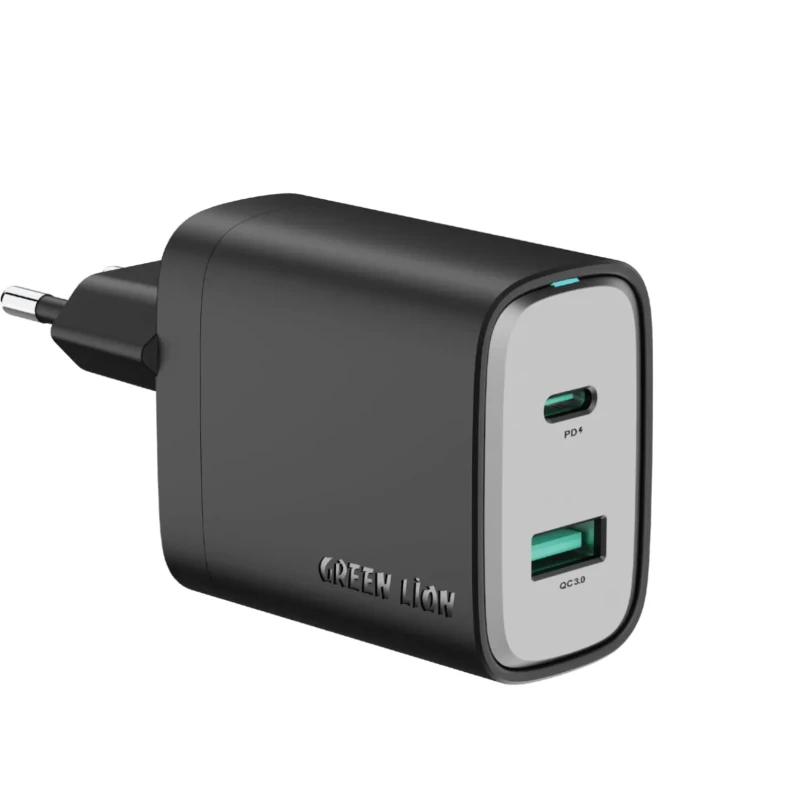 شاحن حائط Green Lion Supra GaN بمنفذين – ‏45 واط EU