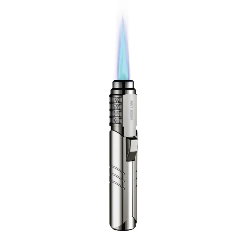ولاعة غاز Green Lion Jet Flame – لهب قابل للتعديل فضي