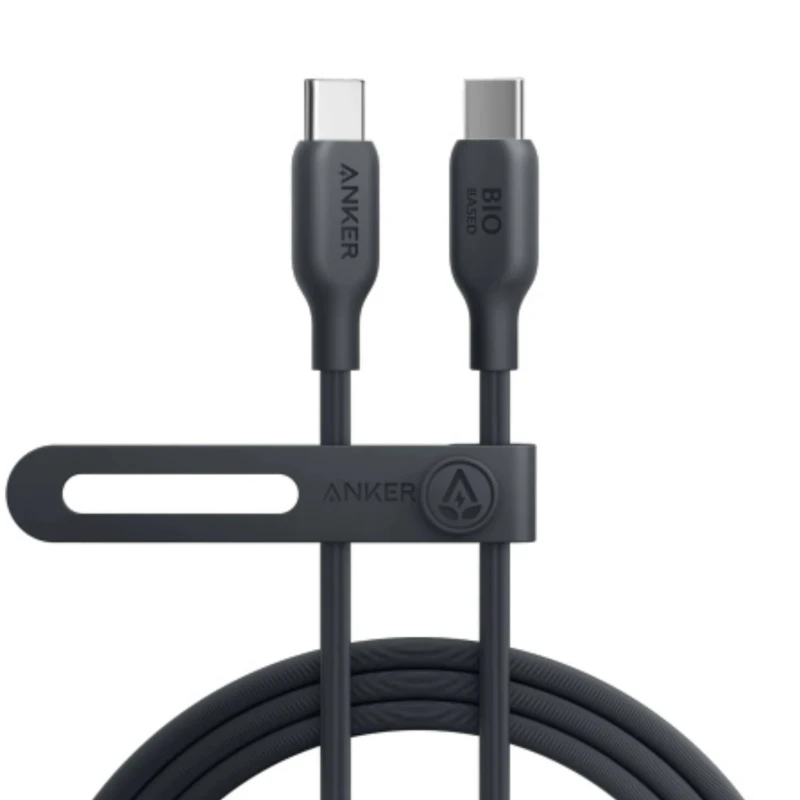 كابل Anker 544 USB-C – مضفر أسود بطول 3 قدم للشحن