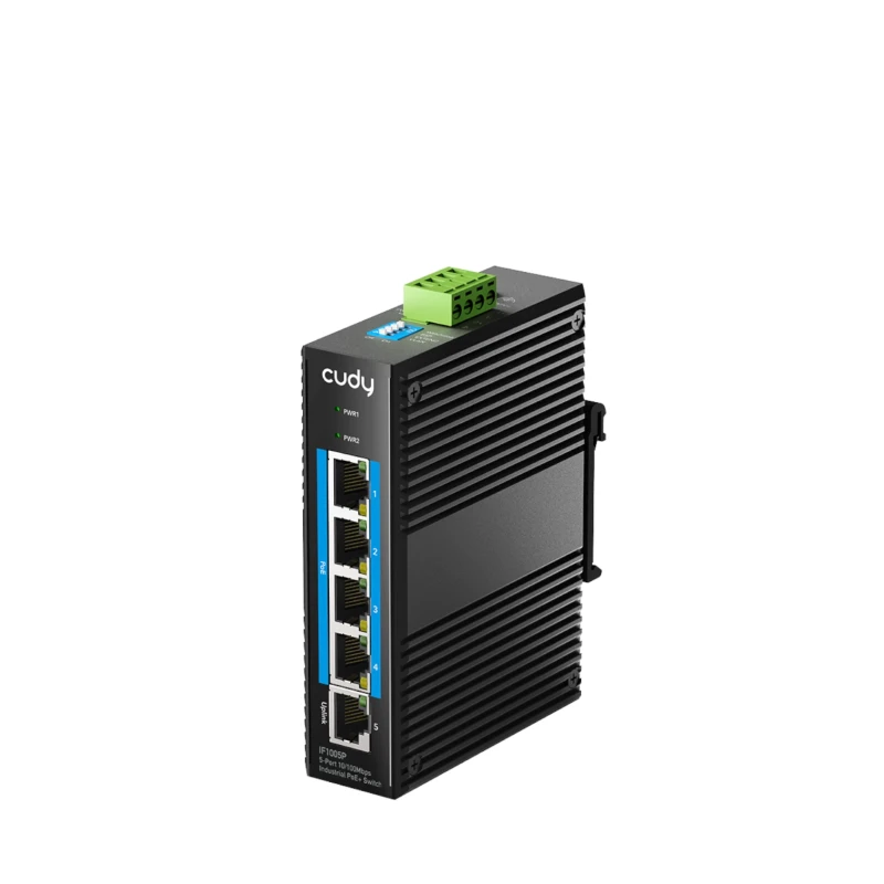 سويتش صناعي Cudy IF1005P – 5 منافذ Fast Ethernet وPoE+