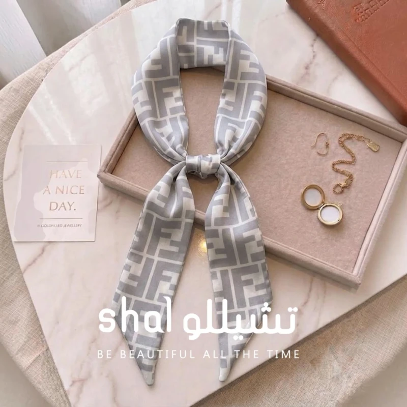 فولار ساتان نسائي منقوش