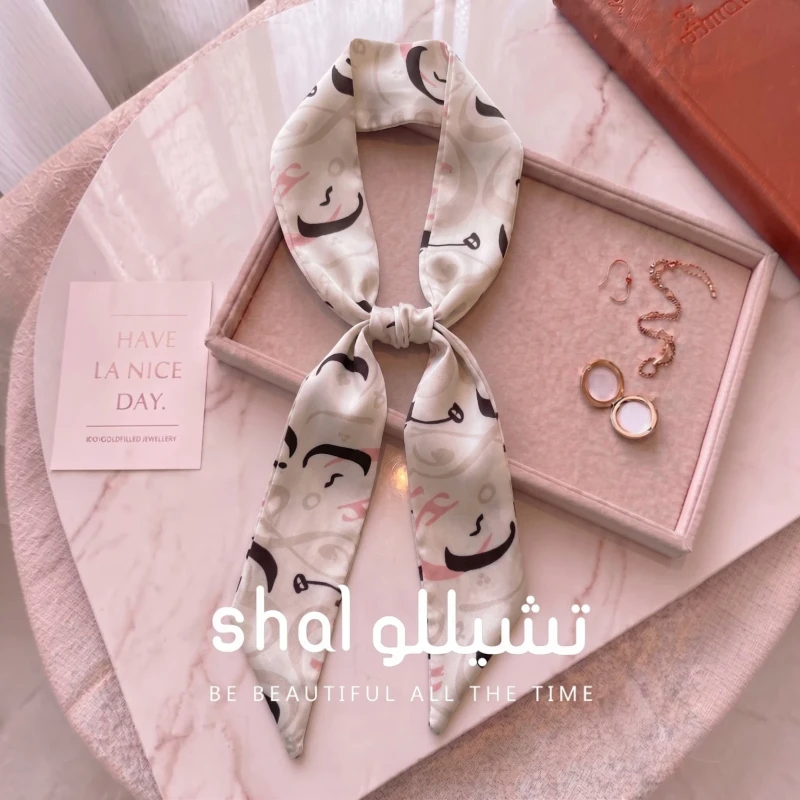 فولار ساتان نسائي منقوش