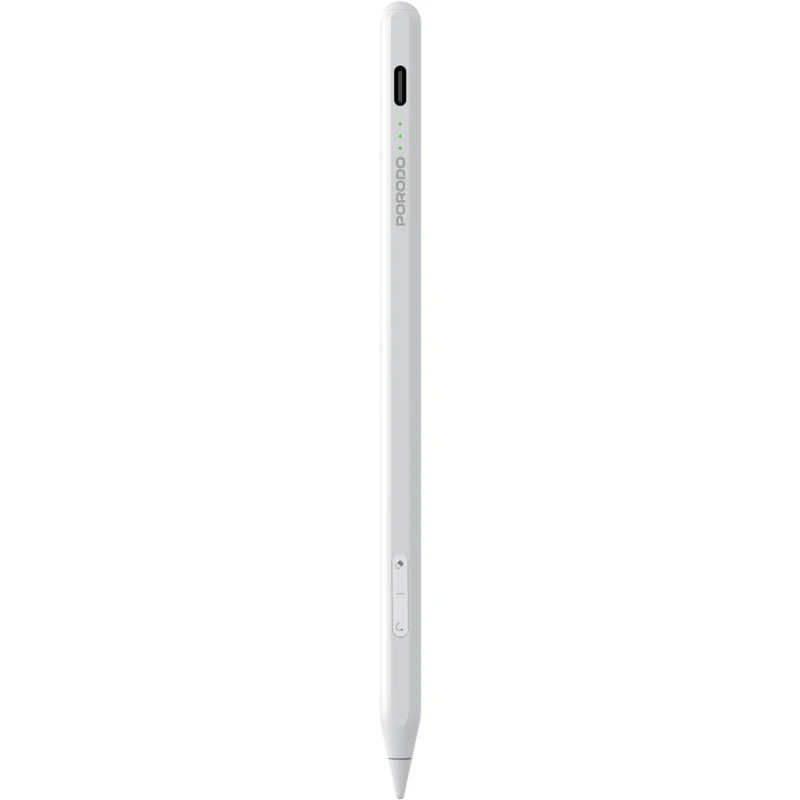 قلم لمس آيباد Porodo Stylus – بطارية 130 مللي أمبير ورأس 1.2 مم أبيض
