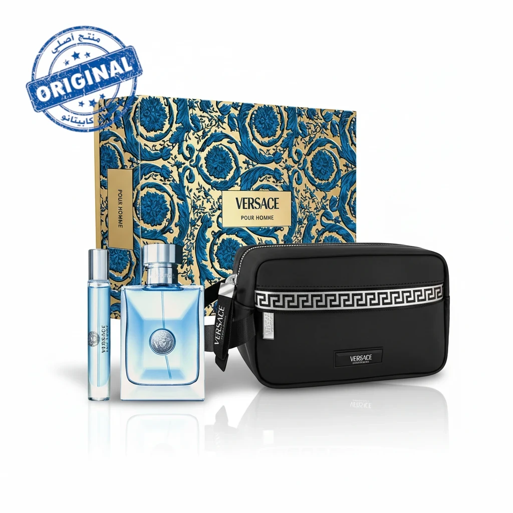 طقم عطر Versace Pour Homme أو دو تواليت سعة 100 مل
