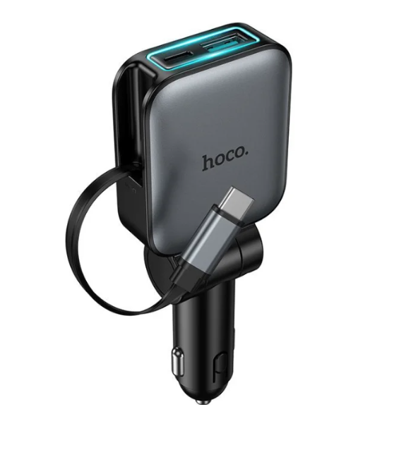 شاحن سيارة Z67 - بلوتوث و FM - بكبل TYPE-C و مخرجين TYPE-C و USB
