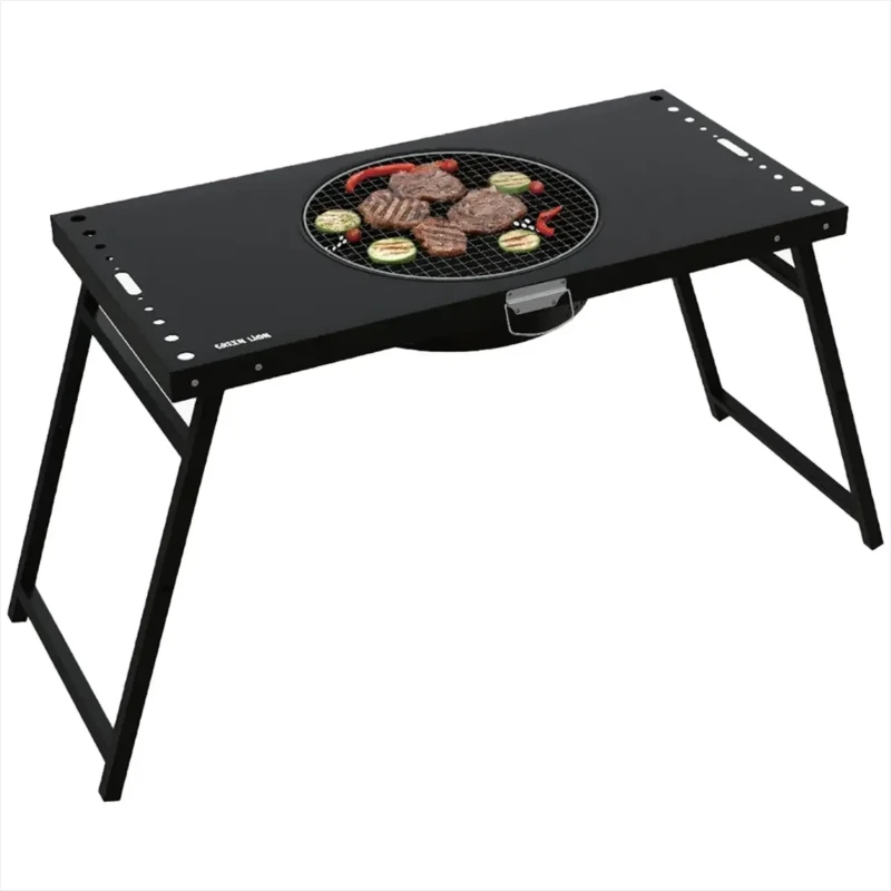 طاولة شواء Green Lion Portable BBQ – شواية وقاعدة قابلة للطي