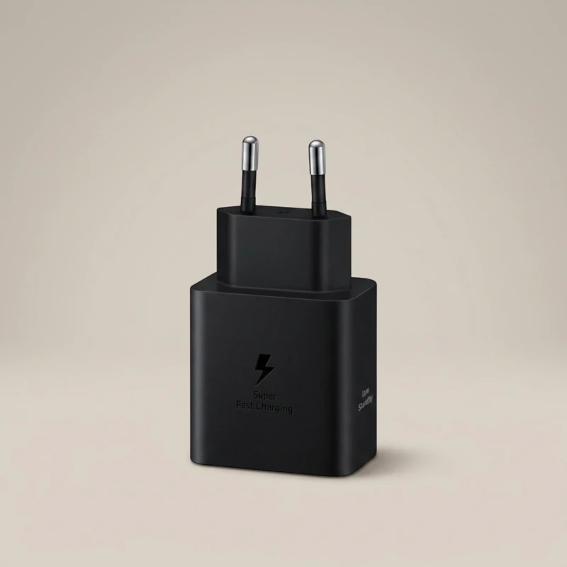 محول طاقة Samsung بقدرة 60W – قابس أوروبي أسود