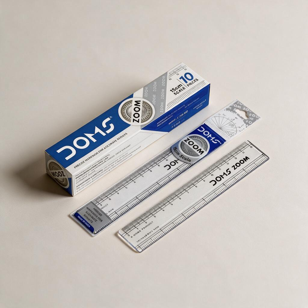 مسطرة DOMS ZOOM شفافة 15 سم