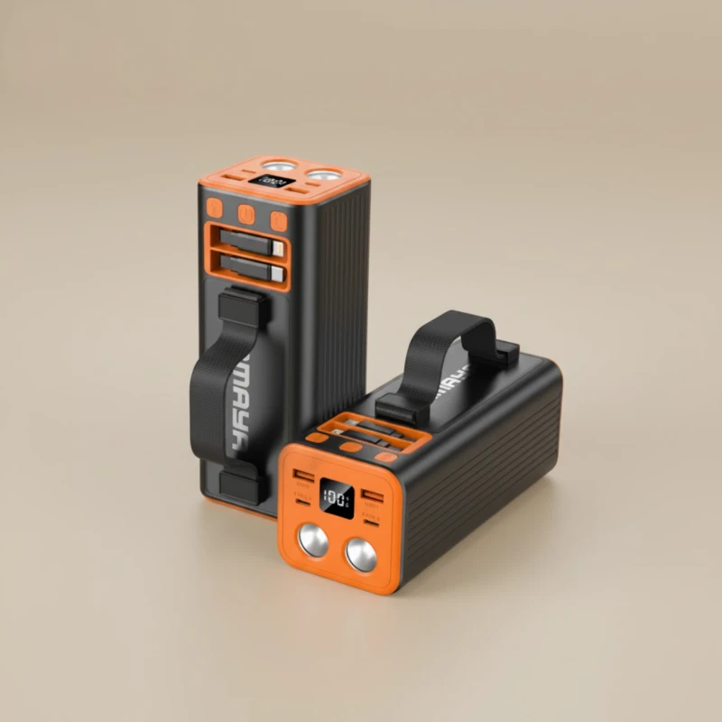 باور بانك Amaya APB-F500L PowerBox 50 سعة 50000mAh مع كشاف وكابلات مدمجة بقدرة 22.5W