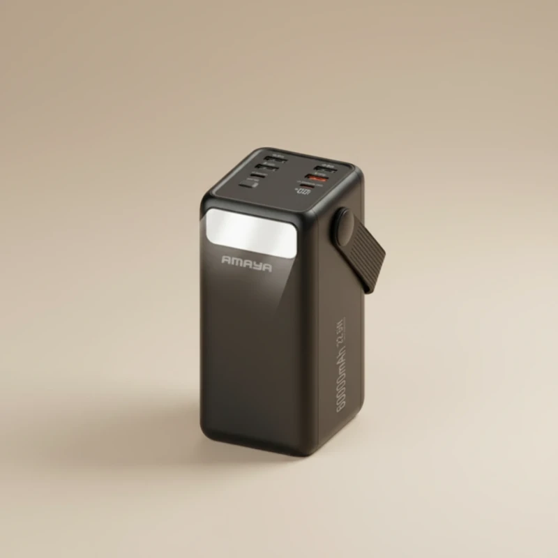 باور بانك Amaya APB-60 PowerBox 60 CE سعة 60000mAh مع كشاف وكابلات مدمجة بقدرة 22.5W