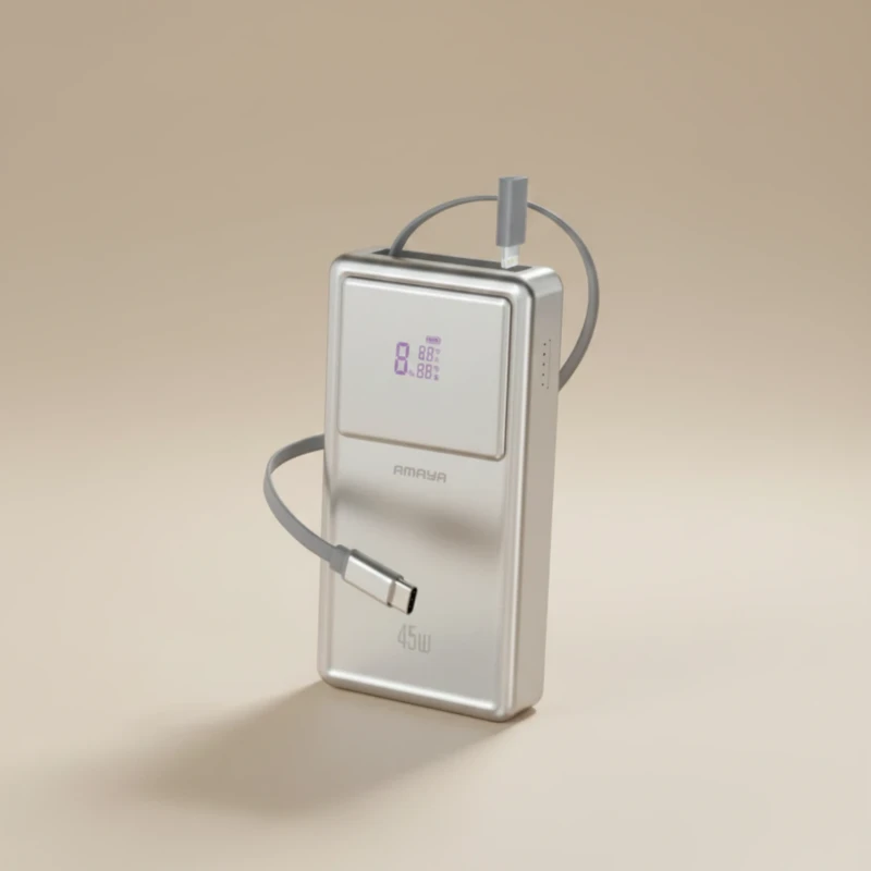 باور بانك Amaya APB-F231 بسعة 20000mAh وكابل قابل للتمدد بقدرة 45W